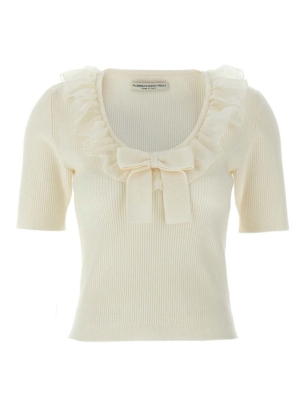 ALESSANDRA RICH: Camisetas - Camiseta - Blanco