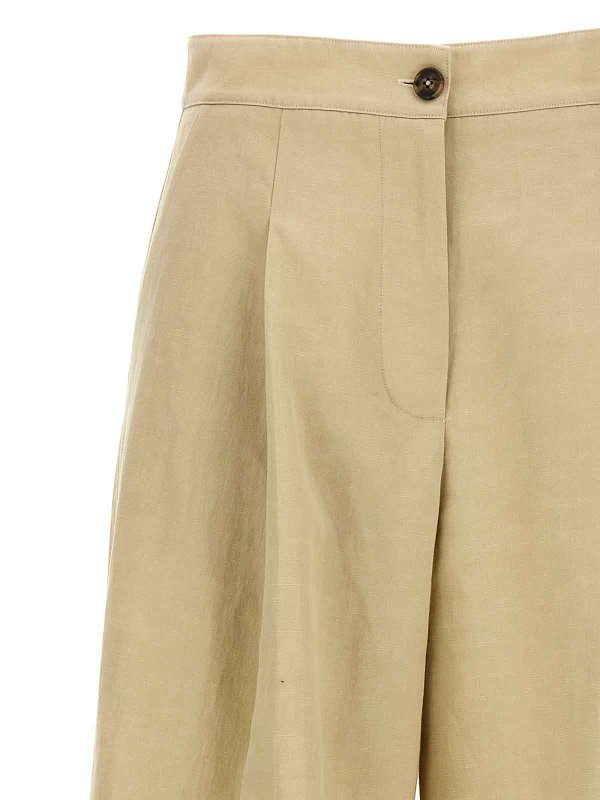 The Best Shops YVES SALOMON: Trousers Shorts - Linen Trousers