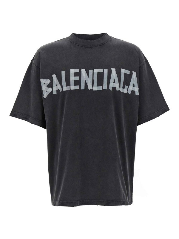 BALENCIAGA: Camisetas - Camiseta - Gris