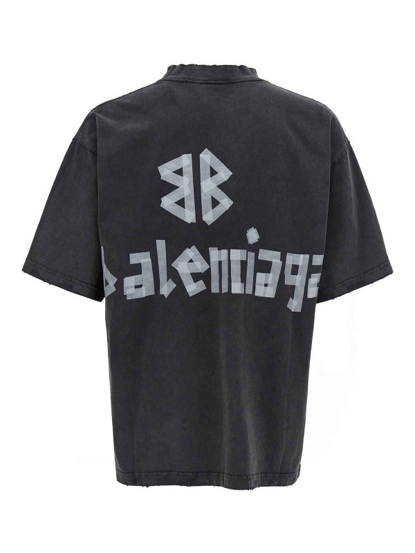 BALENCIAGA: Camisetas online - Camiseta - Gris