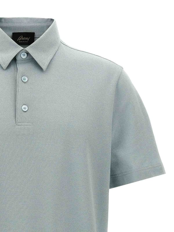 The Best Shops BRIONI: polo shirts - Cotton Polo Shirt