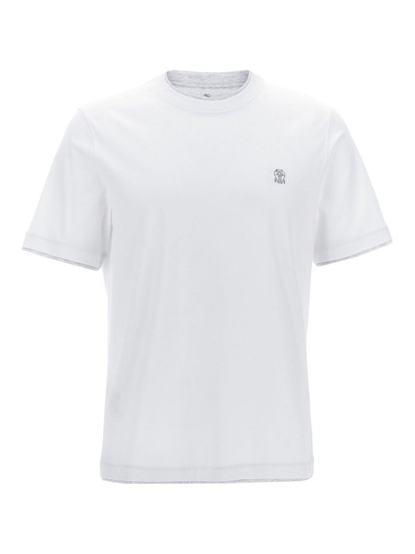 BRUNELLO CUCINELLI: t-shirts - Logo Layered T-Shirt