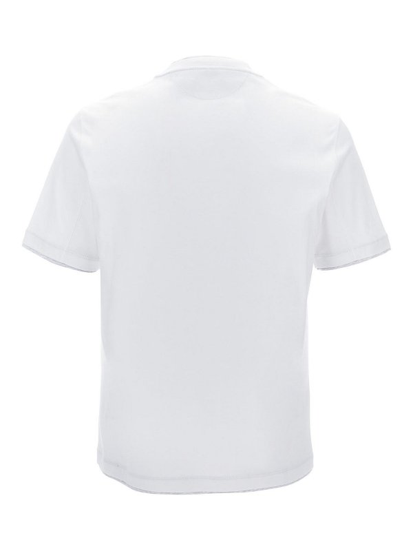 BRUNELLO CUCINELLI: t-shirts online - Logo Layered T-Shirt