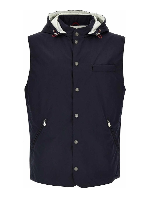 BRUNELLO CUCINELLI: Gilets tricot - Gilet - Bleu