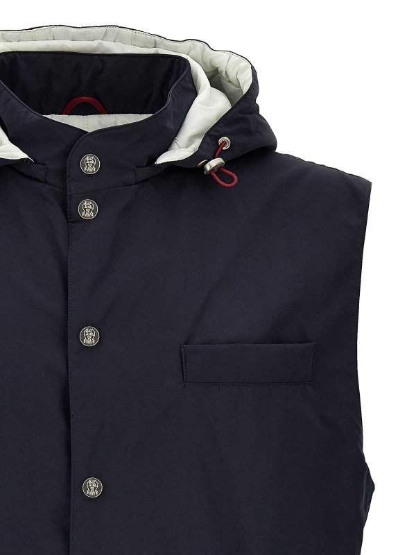 Gilet - Bleu shop online: BRUNELLO CUCINELLI
