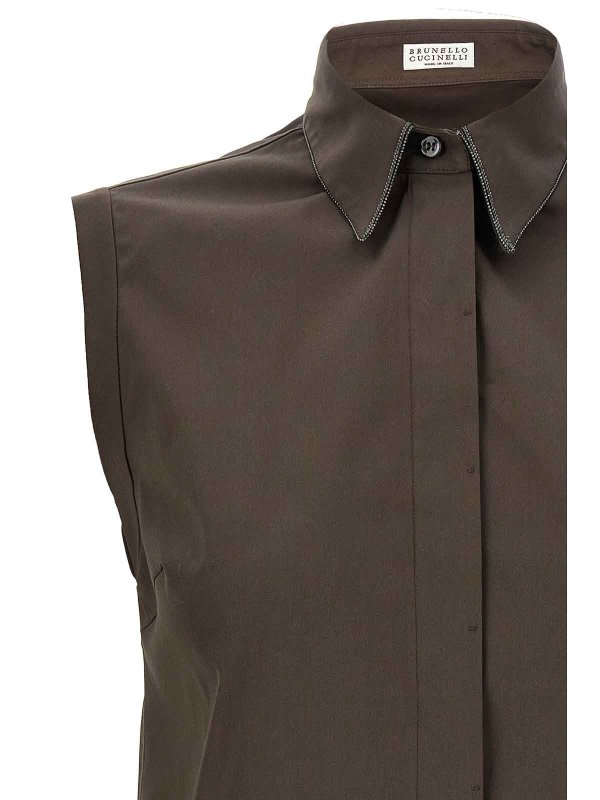 The Best Shops BRUNELLO CUCINELLI: シャツ - シャツ - ブラウン