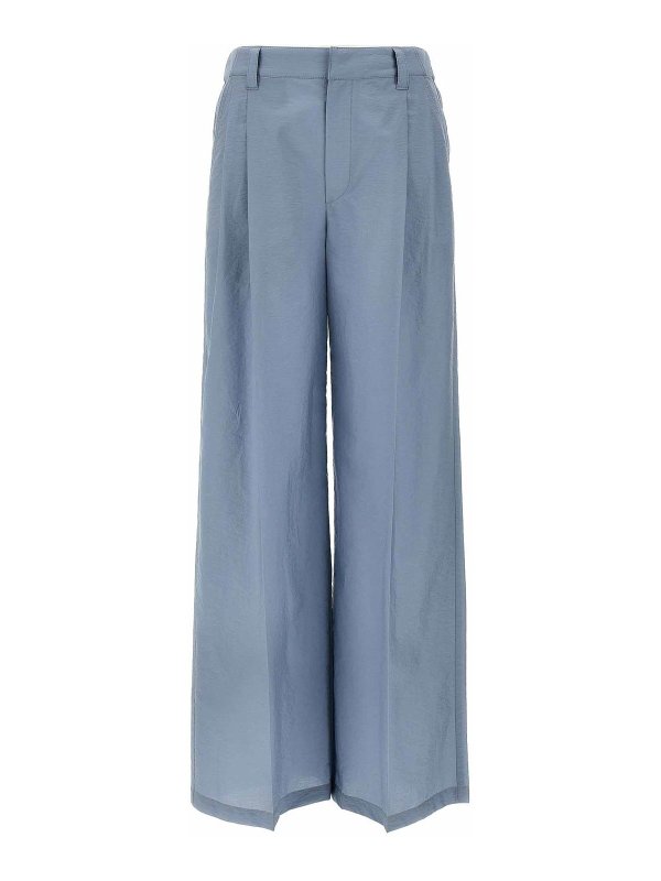 パンツ BRUNELLO CUCINELLI Cotton trousers Light Blue M0F79P8853 Brunello Cucinelli Cotton Trousers - Light Blue