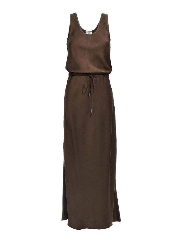 BRUNELLO CUCINELLI: Maxikleider - Maxikleid - Braun
