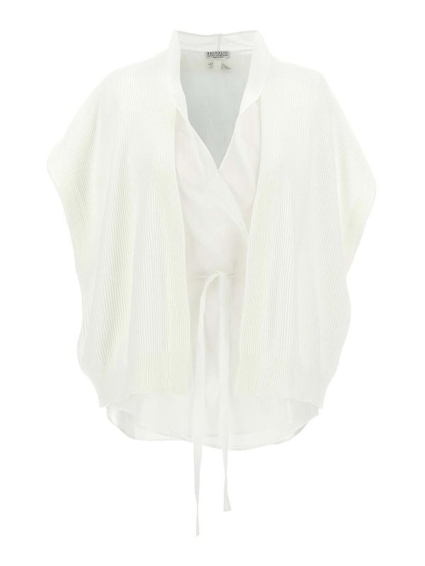 BRUNELLO CUCINELLI: Cardigans - Cardigan - Weiß