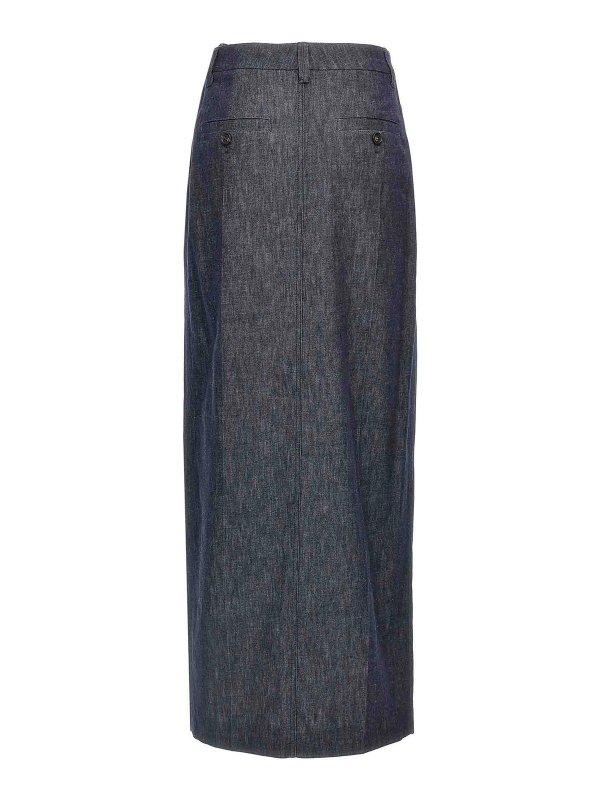 BRUNELLO CUCINELLI: ニーレングススカート＆ミディ丈 online - 膝丈/ミディスカート - ブルー
