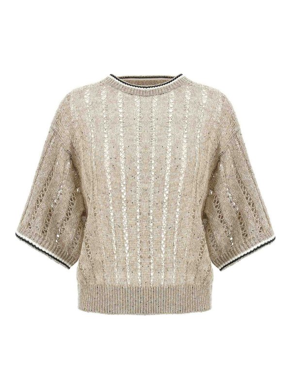 BRUNELLO CUCINELLI: クルーネック - クルーネック - ベージュ