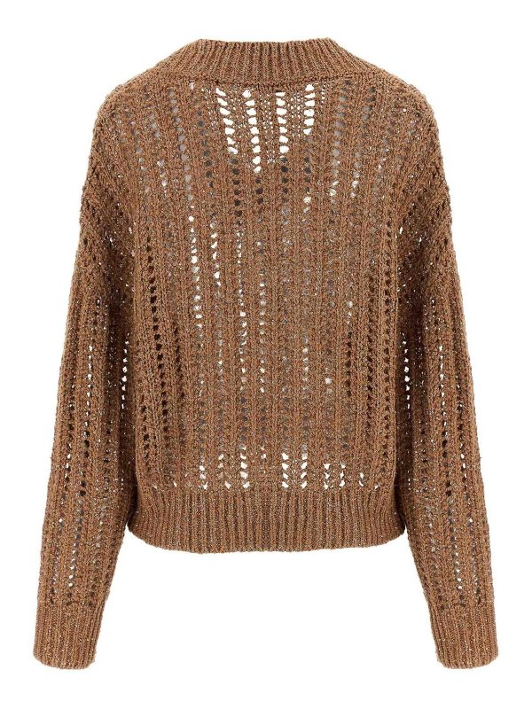 BRUNELLO CUCINELLI: クルーネック online - クルーネック - ブラウン