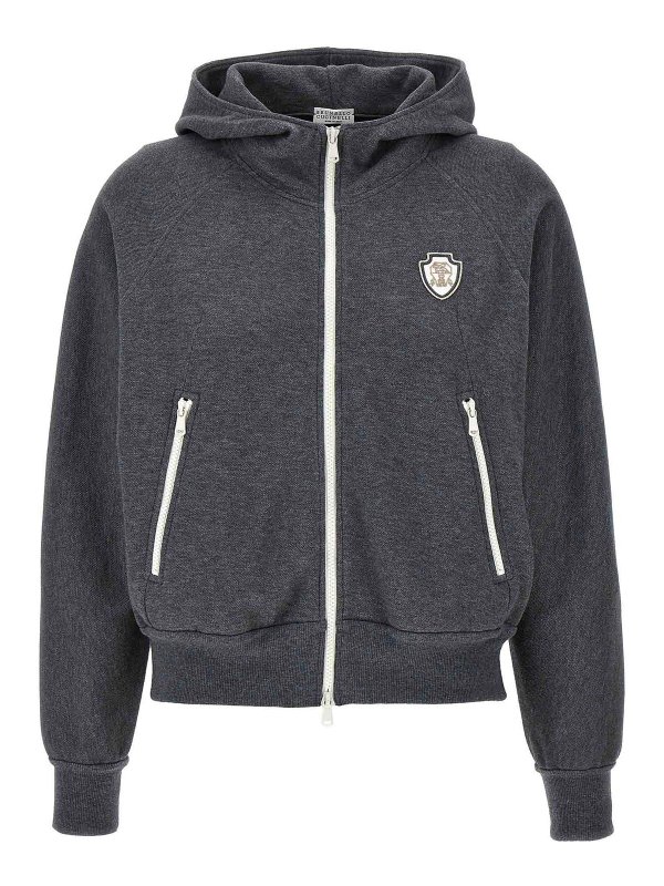 BRUNELLO CUCINELLI: Sweatshirts und Pullover - Sweatshirt - Grau