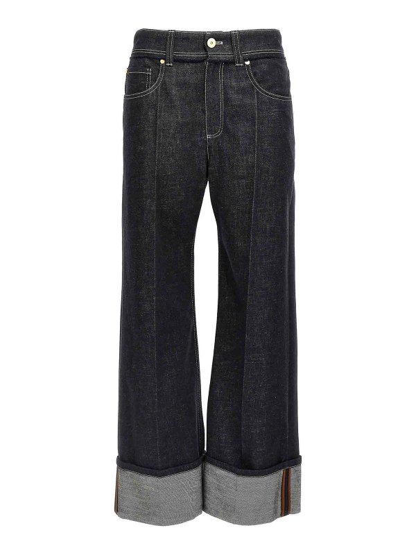 BRUNELLO CUCINELLI: ブーツカットジーンズ - ブーツカットジーンズ - ブルー