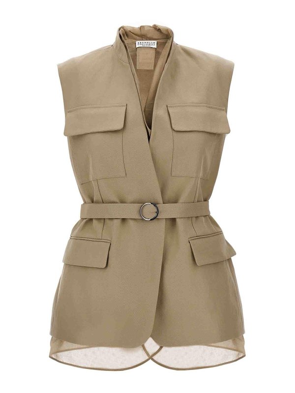 BRUNELLO CUCINELLI: Westen - Weste - Beige