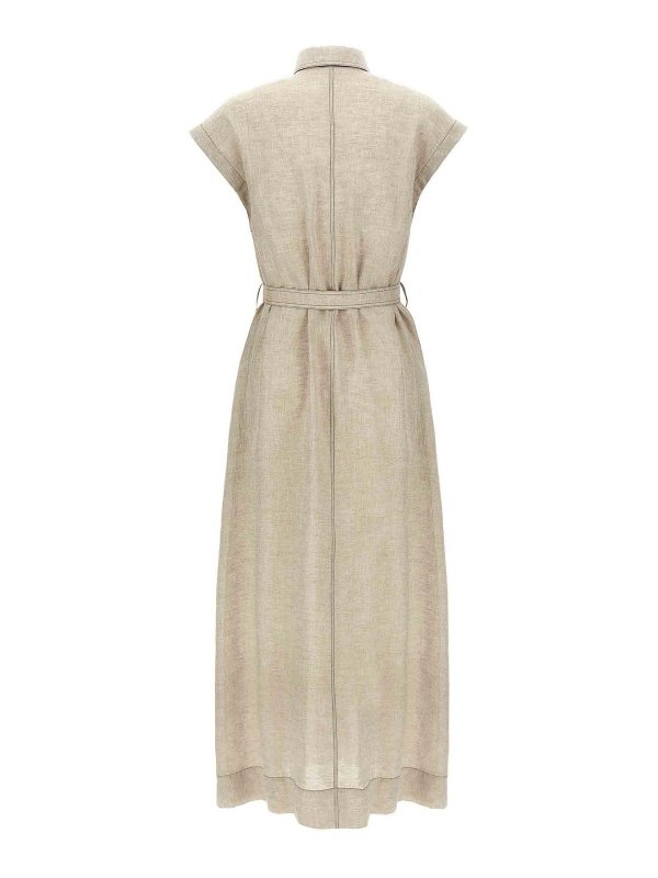 BRUNELLO CUCINELLI: Knielange Kleider online - Knielanges Kleid - Beige