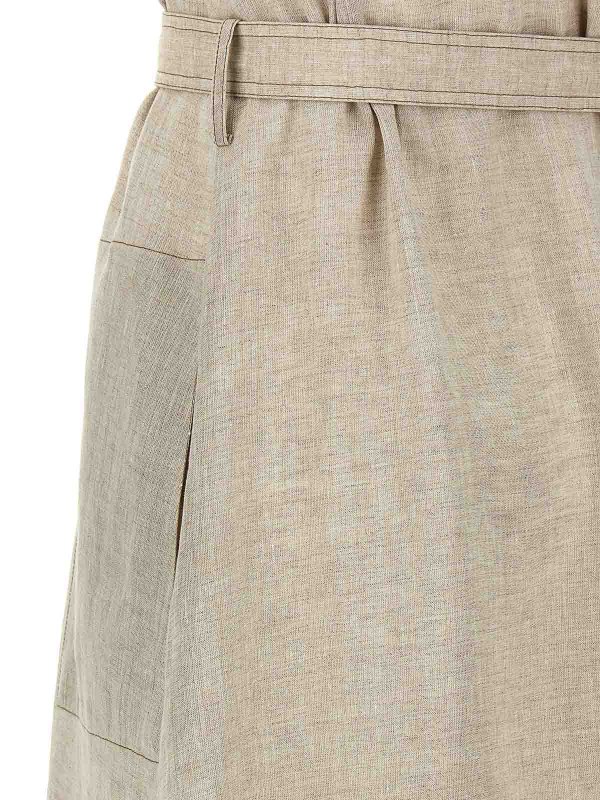 Knielanges Kleid - Beige shop online: BRUNELLO CUCINELLI