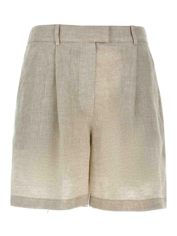 BRUNELLO CUCINELLI: Trousers Shorts - Linen Shorts
