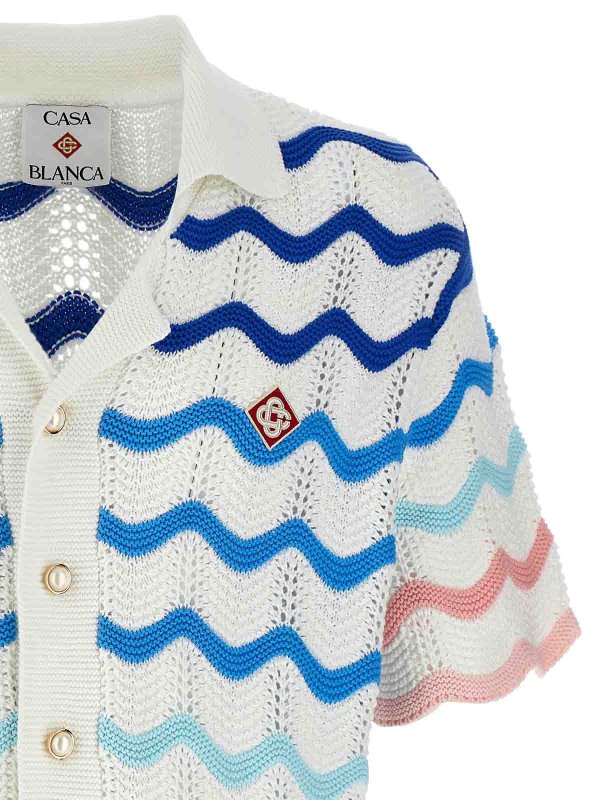 The Best Shops CASABLANCA: shirts - Gradient Wave Shirt