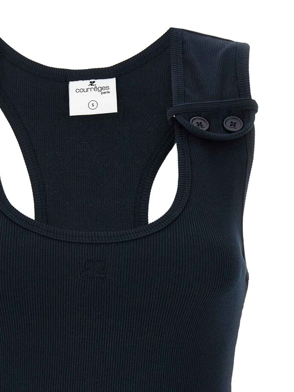 The Best Shops Courreges: abiti al ginocchio - Vestito  rnb a doppia fibbia degli anni 