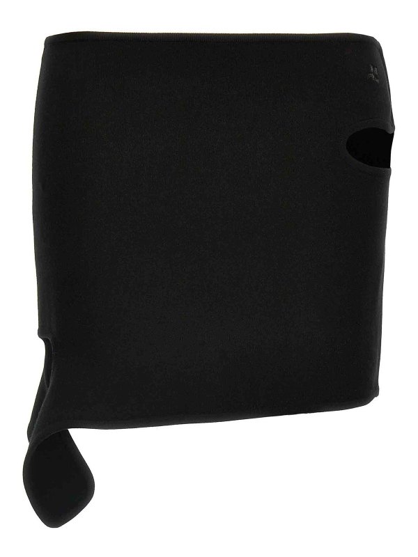 Courreges: Faldas media pierna y semilargas - Falda Semilarga - Negro