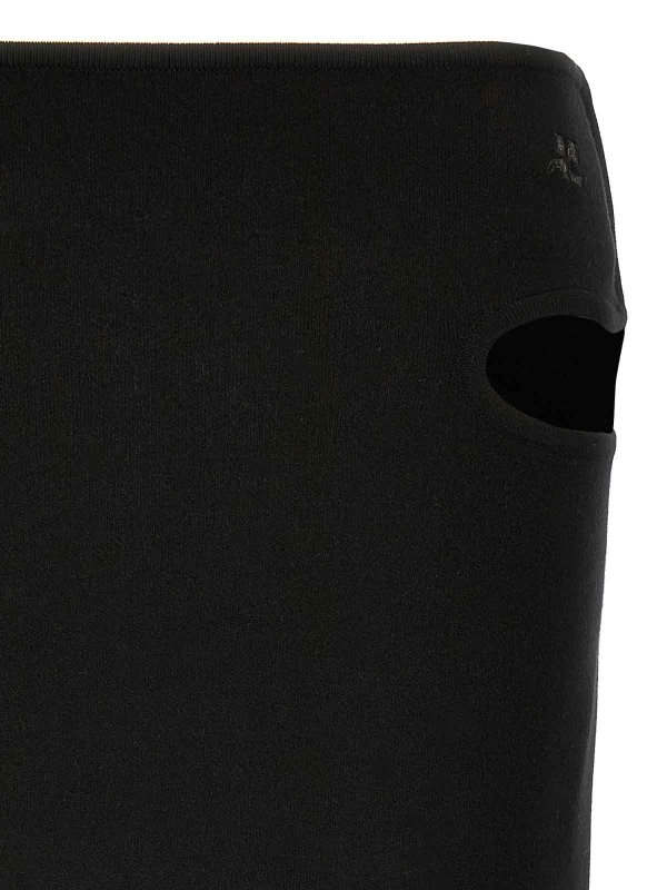 The Best Shops Courreges: Faldas media pierna y semilargas - Falda Semilarga - Negro