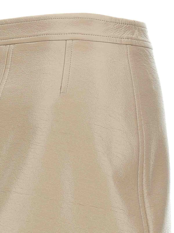 膝丈/ミディスカート - ベージュ shop online: Courreges