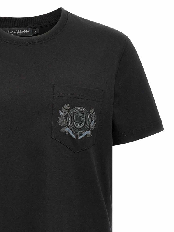 The Best Shops DOLCE & GABBANA: t-shirts - Embroidery Pocket T-Shirt
