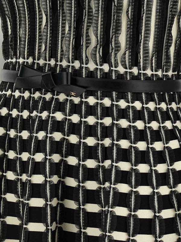 【関税込み】ELISABETTA FRANCHI MINI ORGANZA DRESS Elisabetta Franchi Mini Organza Dress - White | AM48S51E2685