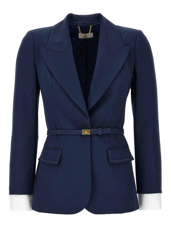 ELISABETTA FRANCHI: ブレザー - ブレザー - ブルー