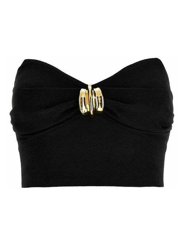 ELISABETTA FRANCHI: Tops und Tank Tops - Top - Schwarz