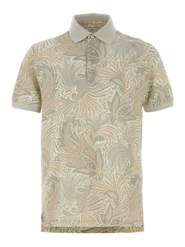 ETRO: polo shirts - Polo Paisley Flowers