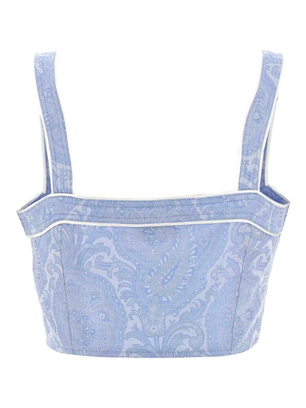 ETRO: Tops & Débardeurs online - Top - Bleu Clair