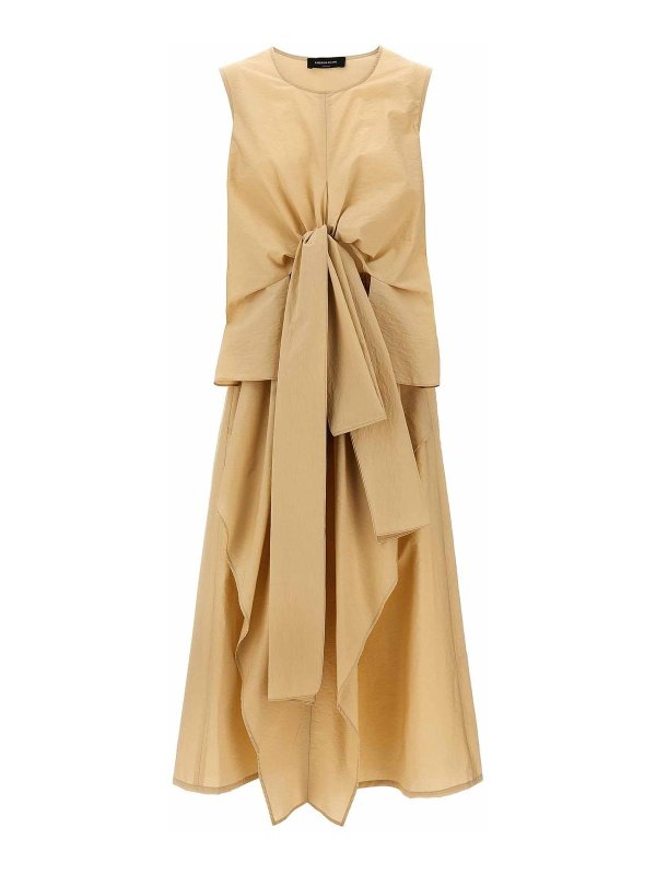 FABIANA FILIPPI: ニーレングスドレス - 膝丈ドレス - ベージュ