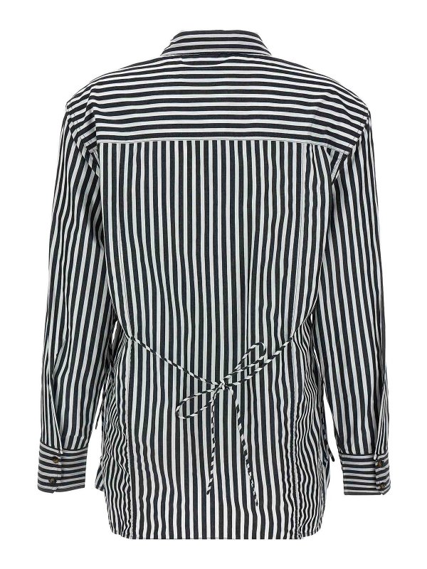 GANNI: shirts online - Lace-Up Shirt
