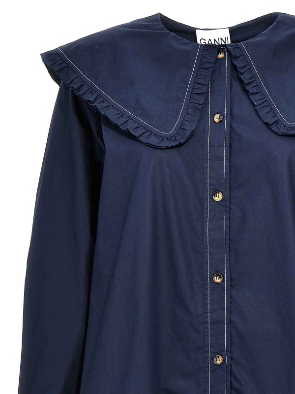 The Best Shops GANNI: ショートドレス - ショートドレス - ブルー