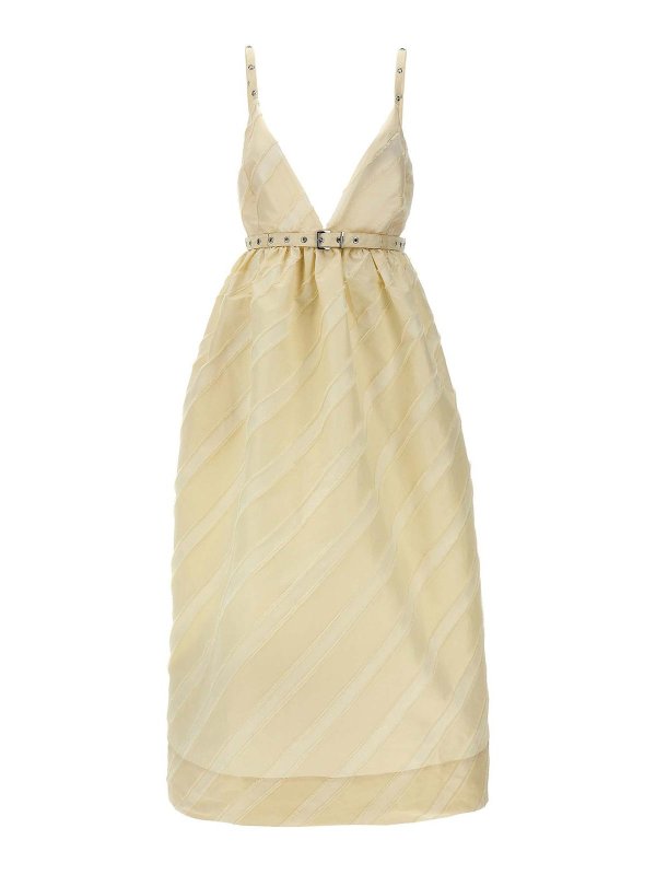 GANNI: ニーレングスドレス - 膝丈ドレス - ベージュ