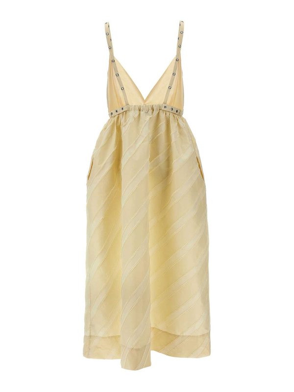 GANNI: ニーレングスドレス online - 膝丈ドレス - ベージュ