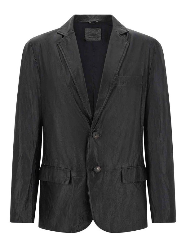 GIORGIO BRATO: ブレザー - ブレザー - 黒