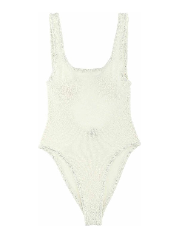 HUNZA G: one-piece - Square Neck One-Piece Swimsuit