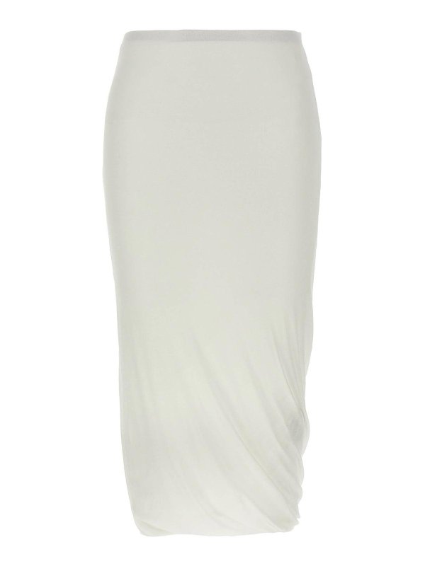 JIL SANDER: Faldas media pierna y semilargas - Falda Semilarga - Blanco