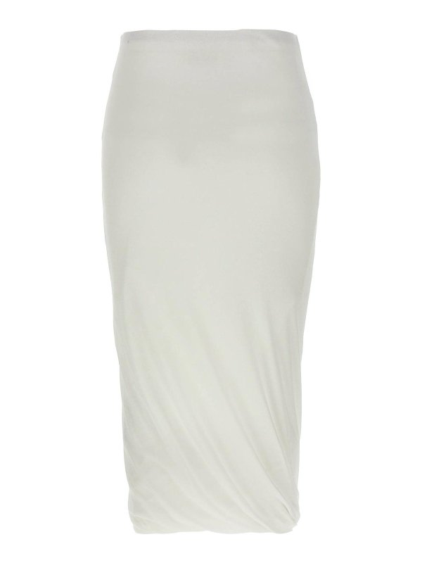 JIL SANDER: Faldas media pierna y semilargas online - Falda Semilarga - Blanco