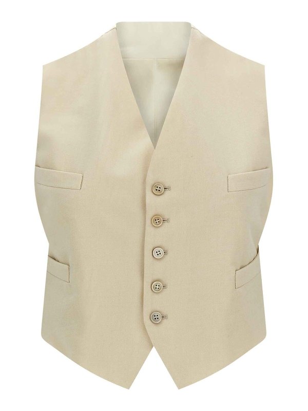 Maison Margiela: Chalecos - Chaleco - Beis