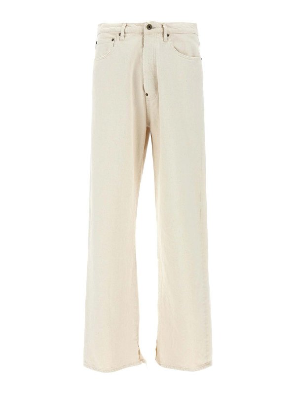 Maison Margiela: Bootcut - Bootcut Jeans - Beige