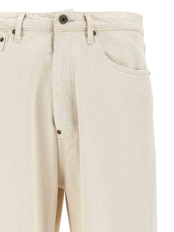 The Best Shops Maison Margiela: Bootcut - Bootcut Jeans - Beige