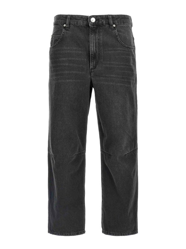 Isabel Marant Etoile: Jeans boot-cut - Jeans Boot-Cut - Negro