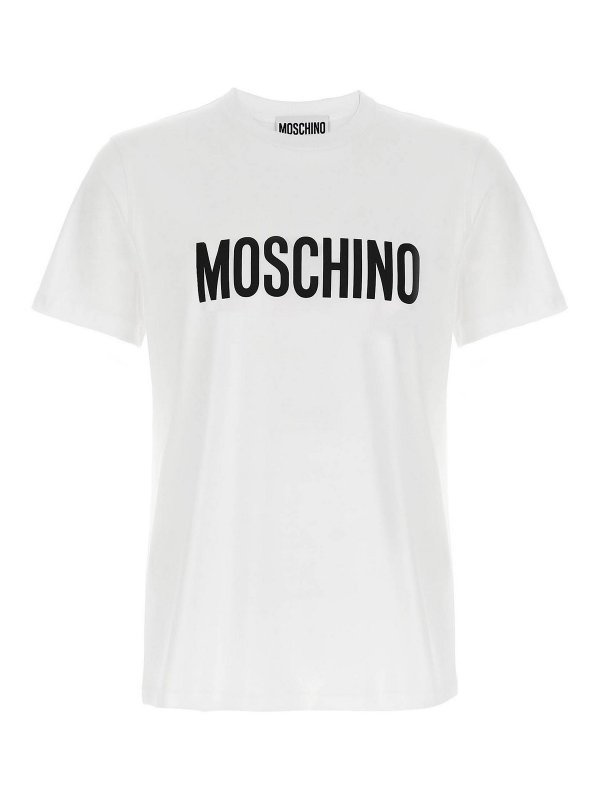 MOSCHINO: T-shirts - T-Shirt - Weiß