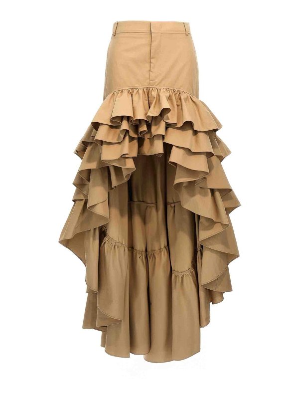 MOSCHINO: Knielange und Midi Röcke - Midirock - Beige