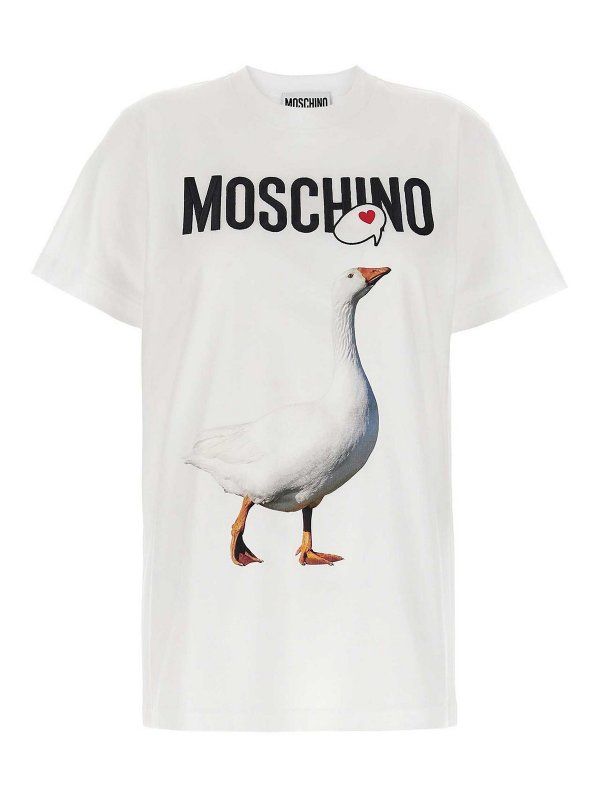 MOSCHINO: t-shirts - Embroidery T-Shirt