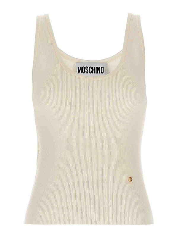 MOSCHINO: Tops & Débardeurs - Top - Blanc